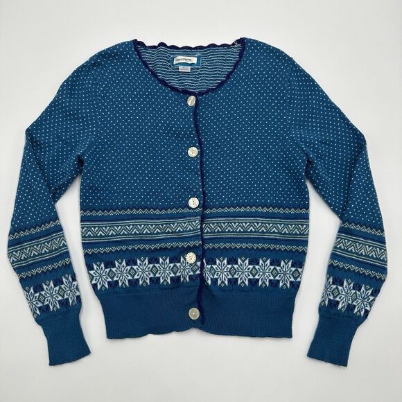 aerie Sweaters - Aerie Blue Snowflake Fair Isle Cardigan Sweater Womens S Luxury Knit Blend